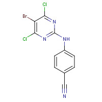 4-[(5-Bromo-4,6-dichloro-2-pyrimidinyl)amino]benzonitrile (CAS: 269055-75-6) - Chemical Structure and Molecular Formula 