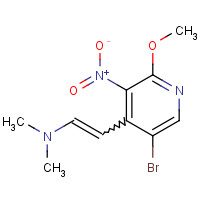 5-Bromo-4-[2-(dimethylamino)ethenyl]-2-methoxy-3-nitropyridine (CAS: 917918-81-1) - Chemical Structure and Molecular Formula 
