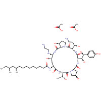 Caspofungin Acetate chemical structure Caspofungin Acetate (CAS: 179463-17-3) - Chemical Structure and Molecular Formula