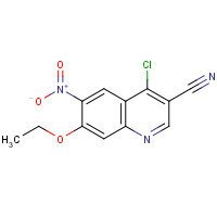 4-Chloro-3-cyano-7-ethoxy-6-nitroquinoline (CAS: 214476-09-2) - Chemical Structure and Molecular Formula 