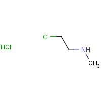2-Chloro-N-methylethanamine Hydrochloride (CAS: 4535-90-4) - Chemical Structure and Molecular Formula 
