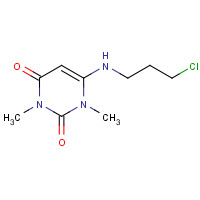 6-(3-Chloropropylamino)-1,3-dimethyl-2,4(1H,3H)-pyrimidinedione (CAS: 34654-81-4) - Chemical Structure and Molecular Formula 