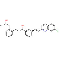 2-[3-(R)-[3-(2-(7-Chloro-2-quinolinyl)ethenyl)phenyl]-3-hydroxypropyl]phenyl-2-propanol (CAS: 150026-75-8) - Chemical Structure and Molecular Formula 