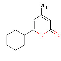 6-Cyclohexyl-4-methyl-2H-pyran-2-one (CAS: 14818-35-0) - Chemical Structure and Molecular Formula 