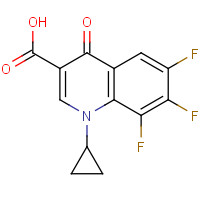 1-Cyclopropyl-6,7,8-trifluoro-1,4-dihydro-4-oxo-3-quinolinecarboxylic Acid (CAS: 94695-52-0) - Chemical Structure and Molecular Formula 