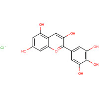 Delphinidin Chloride (CAS: 528-53-0) - Chemical Structure and Molecular Formula 