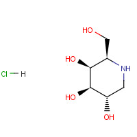 1-Deoxygalactonojirimycin Hydrochloride (CAS: 75172-81-5) - Chemical Structure and Molecular Formula 