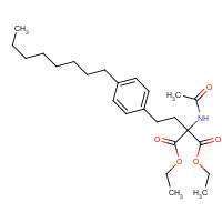Diethyl 2-Acetamido-2-[2-(4-octylphenylethyl)malonate chemical structure Diethyl 2-Acetamido-2-[2-(4-octylphenylethyl)malonate (CAS: 162358-08-9) - Chemical Structure and Molecular Formula
