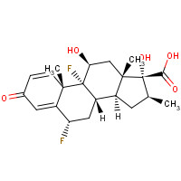 6a,9a-Difluoro-11b-,17a-dihydroxy-3-oxoandrosta-1,4-diene-17b-carboxylic Acid (CAS: 28416-82-2) - Chemical Structure and Molecular Formula 