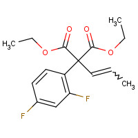 2-(2,4-Difluorophenyl)-2-propenyl-propanedioic Acid Diethyl Ester (CAS: 159276-62-7) - Chemical Structure and Molecular Formula 