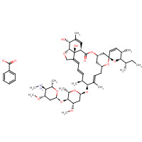 Emamectin Benzoate, 90% (CAS: 155569-91-8) - Chemical Structure and Molecular Formula 