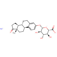 Estrone b-D-Glucuronide Sodium Salt (CAS: 15087-01-1) - Chemical Structure and Molecular Formula 