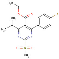 Ethyl 4-(4-Fluorophenyl)-6-isopropyl-2-(methylsulfonyl)pyrimidine-5-carboxylate (CAS: 147118-28-3) - Chemical Structure and Molecular Formula 