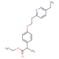 4-[2-(5-Ethyl-2-pyridinyl)ethoxy]benzenepropanoic Acid Ethyl Ester (CAS: 868754-42-1) - Chemical Structure and Molecular Formula 