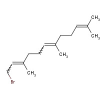 (E,E)-Farnesyl Bromide (CAS: 28290-41-7) - Chemical Structure and Molecular Formula 