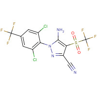 Fipronil Sulfone (CAS: 120068-36-2) - Chemical Structure and Molecular Formula 