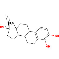4-Hydroxy Ethynyl Estradiol (CAS: 50394-90-6) - Chemical Structure and Molecular Formula 