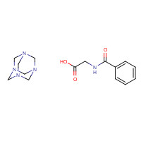 Methenamine Hippurate (CAS: 5714-73-8) - Chemical Structure and Molecular Formula 