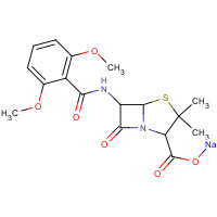 Methicillin Sodium (CAS: 132-92-3) - Chemical Structure and Molecular Formula 