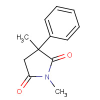 Methsuximide (CAS: 77-41-8) - Chemical Structure and Molecular Formula 