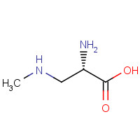 b-Methylamino-L-alanine (CAS: 15920-93-1) - Chemical Structure and Molecular Formula 
