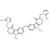 6,6'-Methylenebis[(2RS)-9-methyl-3-[(2-methyl-1H-imidazol-1-yl)methyl]-1,2,3,9-tetrahydro-4H-carbazol-4-one (CAS: 1076198-52-1) - Chemical Structure and Molecular Formula 
