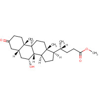 Methyl 7a-Hydroxy-3-ketocholanoate (CAS: 14773-00-3) - Chemical Structure and Molecular Formula 