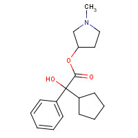N-Methyl-3-pyrrolidinyl Cyclopentylmandelate (CAS: 13118-11-1) - Chemical Structure and Molecular Formula 