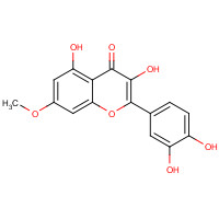 7-O-Methyl Quercetin (CAS: 90-19-7) - Chemical Structure and Molecular Formula 