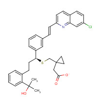 ent-Montelukast Sodium Salt (CAS: 190078-45-6) - Chemical Structure and Molecular Formula 