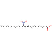 10-Nitro Oleic Acid (CAS: 875685-46-4) - Chemical Structure and Molecular Formula 