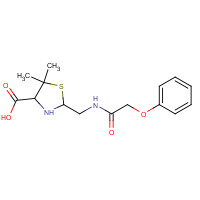 Phenoxymethylpenilloic Acid (Mixture of Diastereomers) chemical structure Phenoxymethylpenilloic Acid (Mixture of Diastereomers) (CAS: 4847-29-4) - Chemical Structure and Molecular Formula