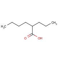 2-Propylhexanoic Acid (CAS: 3274-28-0) - Chemical Structure and Molecular Formula 