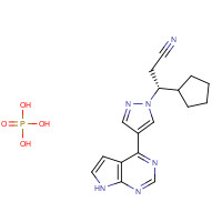 Ruxolitinib Phosphate (CAS: 1092939-17-7) - Chemical Structure and Molecular Formula 