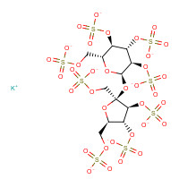 Sucrose Octasulfate, Potassium Salt (CAS: 73264-44-5) - Chemical Structure and Molecular Formula 