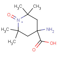 2,2,6,6-Tetramethylpiperidine-N-oxyl-4-amino-4-carboxylic Acid (CAS: 15871-57-5) - Chemical Structure and Molecular Formula 