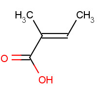 Tiglic Acid (CAS: 80-59-1) - Chemical Structure and Molecular Formula 