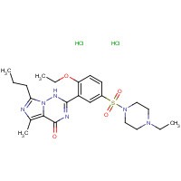 Vardenafil, Hydrochloride Salt (CAS: 224785-91-5) - Chemical Structure and Molecular Formula 