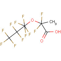 Undecafluoro-2-methyl-3-oxahexanoic acid (CAS: 13252-13-6) - Chemical Structure and Molecular Formula 