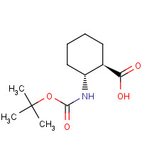 Boc-(±)-trans-2-aminocyclohexane-1-carboxylic acid (CAS: 233661-54-6) - Chemical Structure and Molecular Formula 