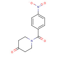 1-(4-Nitrobenzoyl)tetrahydro-4(1H)-pyridinone (CAS: 34259-84-2) - Chemical Structure and Molecular Formula 
