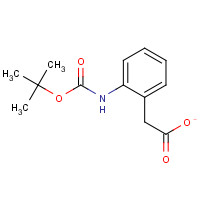BOC-(aminophenyl)acetic acid (CAS: 135807-51-1) - Chemical Structure and Molecular Formula 