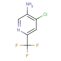 4-Chloro-6-(trifluoromethyl)pyridin-3-amine (CAS: 1196153-86-2) - Chemical Structure and Molecular Formula 