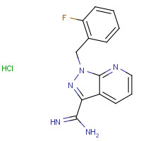 1-(2-Fluoro-benzyl)-1H-pyrazolo[3,4-b]pyridine-3-carboxamidine hydrochloride (CAS: 256499-19-1) - Chemical Structure and Molecular Formula 