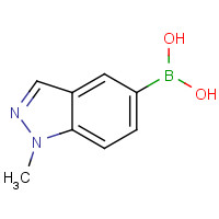 1-Methyl-1H-indazole-5-boronic acid (CAS: 590418-08-9) - Chemical Structure and Molecular Formula 