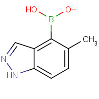 5-Methyl-1H-indazole-4-boronic acid (CAS: 1245816-10-7) - Chemical Structure and Molecular Formula 