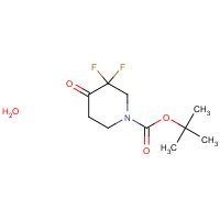 tert-Butyl 3,3-difluoro-4-oxopiperidine-1-carboxylate hydrate (CAS: 1215071-17-2) - Chemical Structure and Molecular Formula 