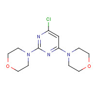 4,4'-(6-Chloropyrimidine-2,4-diyl)dimorpholine (CAS: 10244-24-3) - Chemical Structure and Molecular Formula 