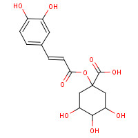 1-{[(2E)-3-(3,4-Dihydroxyphenyl)-2-propenoyl]oxy}-3,4,5-trihydroxycyclohexanecarboxylic acid (CAS: 1241-87-8) - Chemical Structure and Molecular Formula 