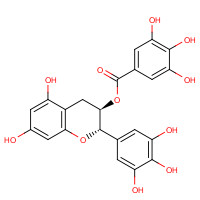 (-)-gallocatechin gallate (CAS: 4233-96-9) - Chemical Structure and Molecular Formula 